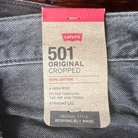 Levi’s faded black 501 cropped jeans - Picture 9 of 9